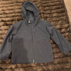 Kids Black Hooded Jacket